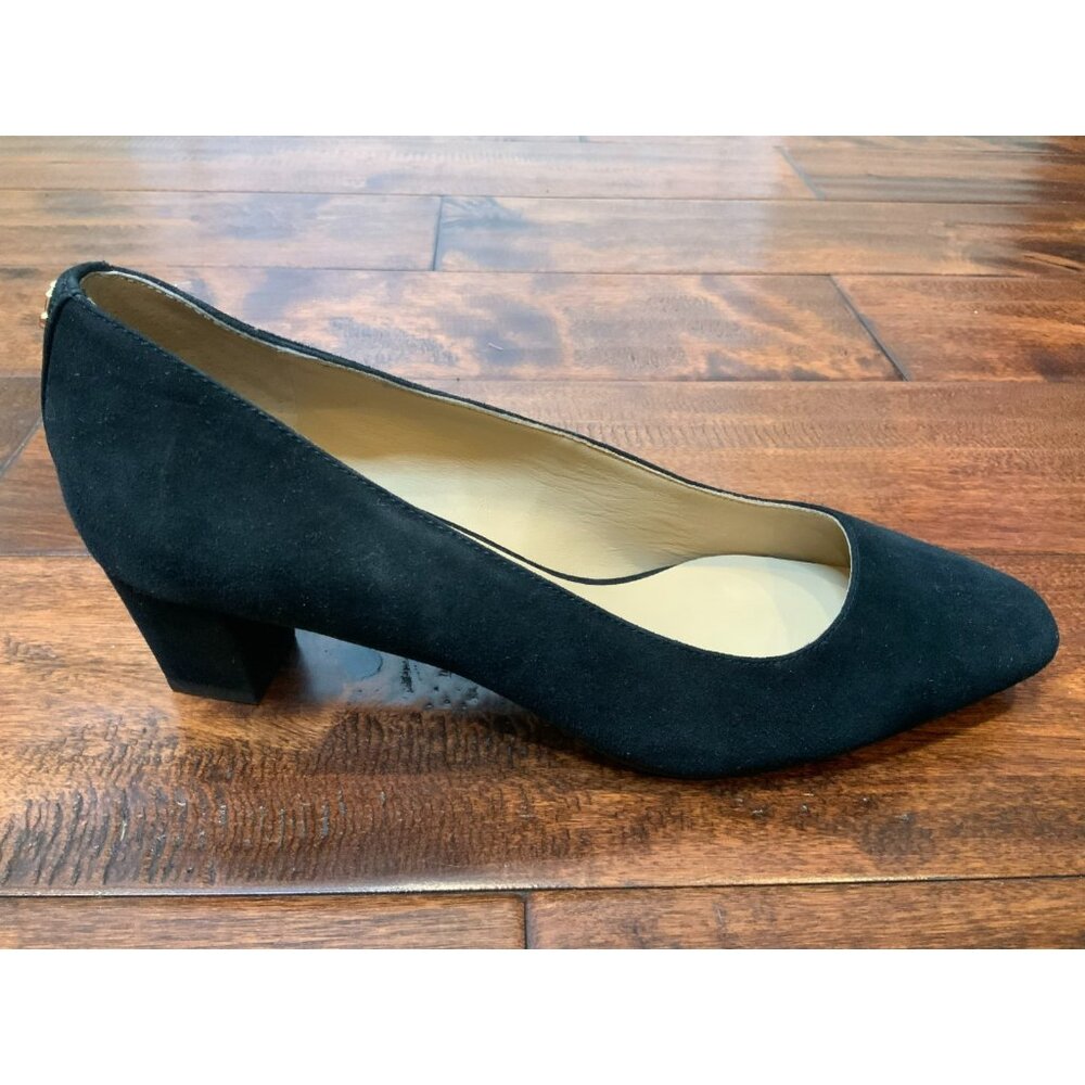 Lauren Ralph Lauren Whitney Black Suede Block Kitten Heels $135, Size 8 | 39